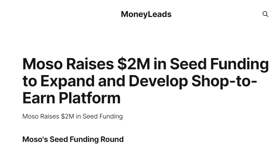 Moso's Seed Funding Round