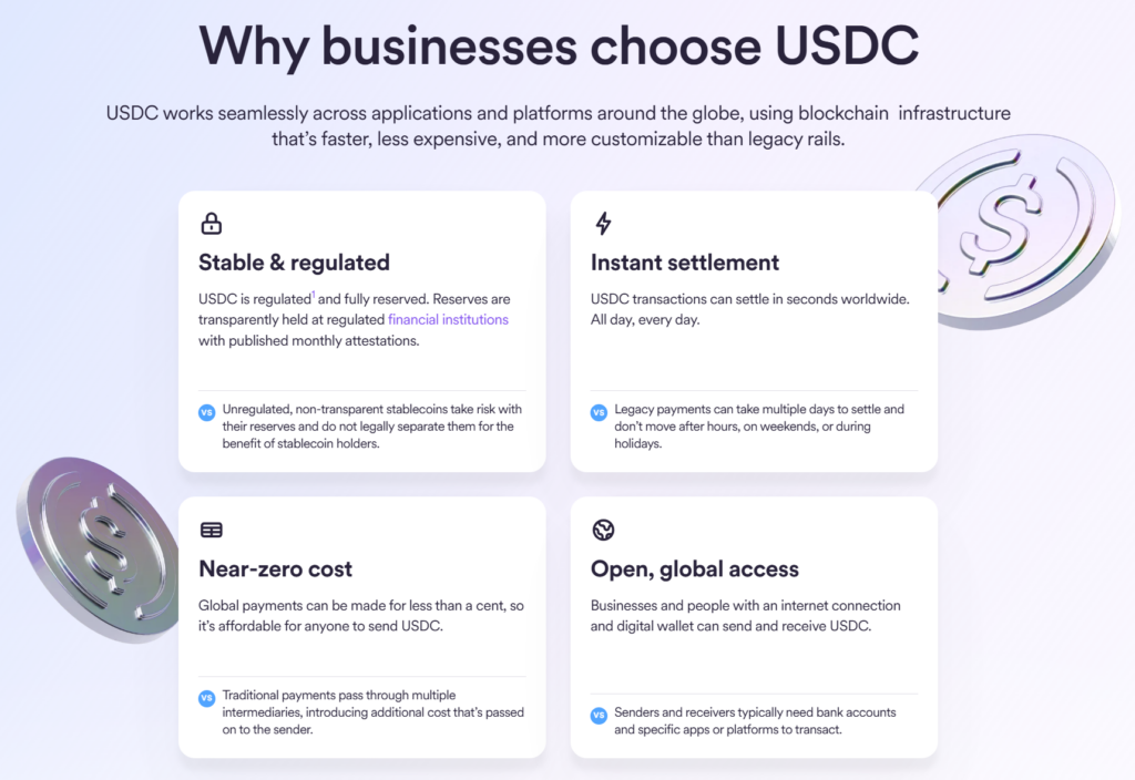 Why business choose USDC